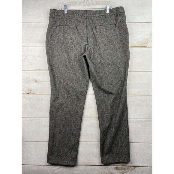 Lee Pants Womens Plus Sz 20 Brown/Gray Herringbone Tweed Dress Reg Straight Leg - Picture 10 of 13